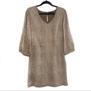 Banana republic gold patterned dress SZ 10